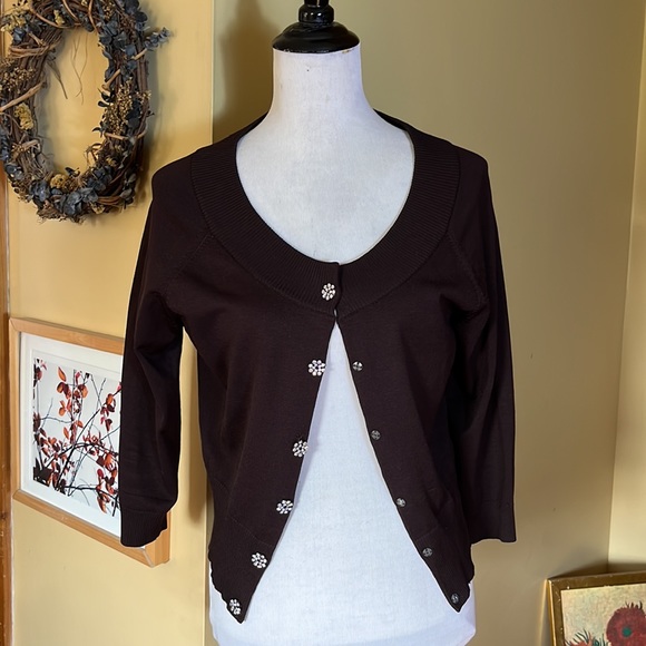 INC International Concepts Size Large
3/4 Sleeve Rhinestone Snap Buttons $89 NEW - Picture 6 of 12